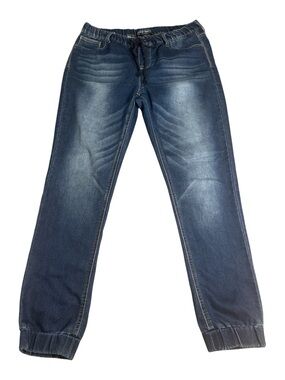 Almost Famous Dark Blue Drawstring Jogger Jeggings